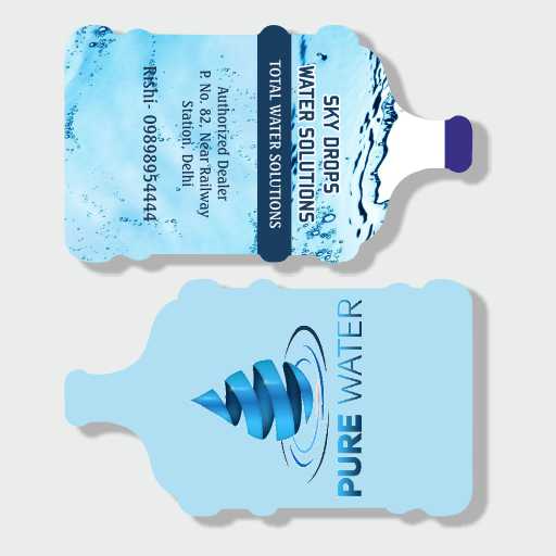 Water Bottle Shop Visiting Card
